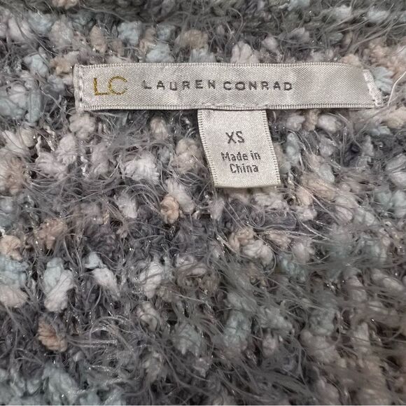 Lauren Conrad multi color metallic fuzzy sweater- fits up to M - Picture 3 of 7